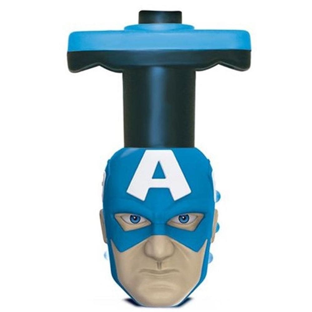 Brinquedo Conjunto Pião Com Luz 2 Pçs Capitão America