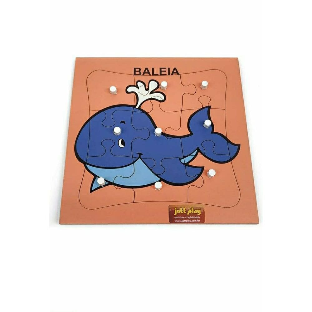 Quebra Cabeça Baleia Com 9 Peças Jott Play