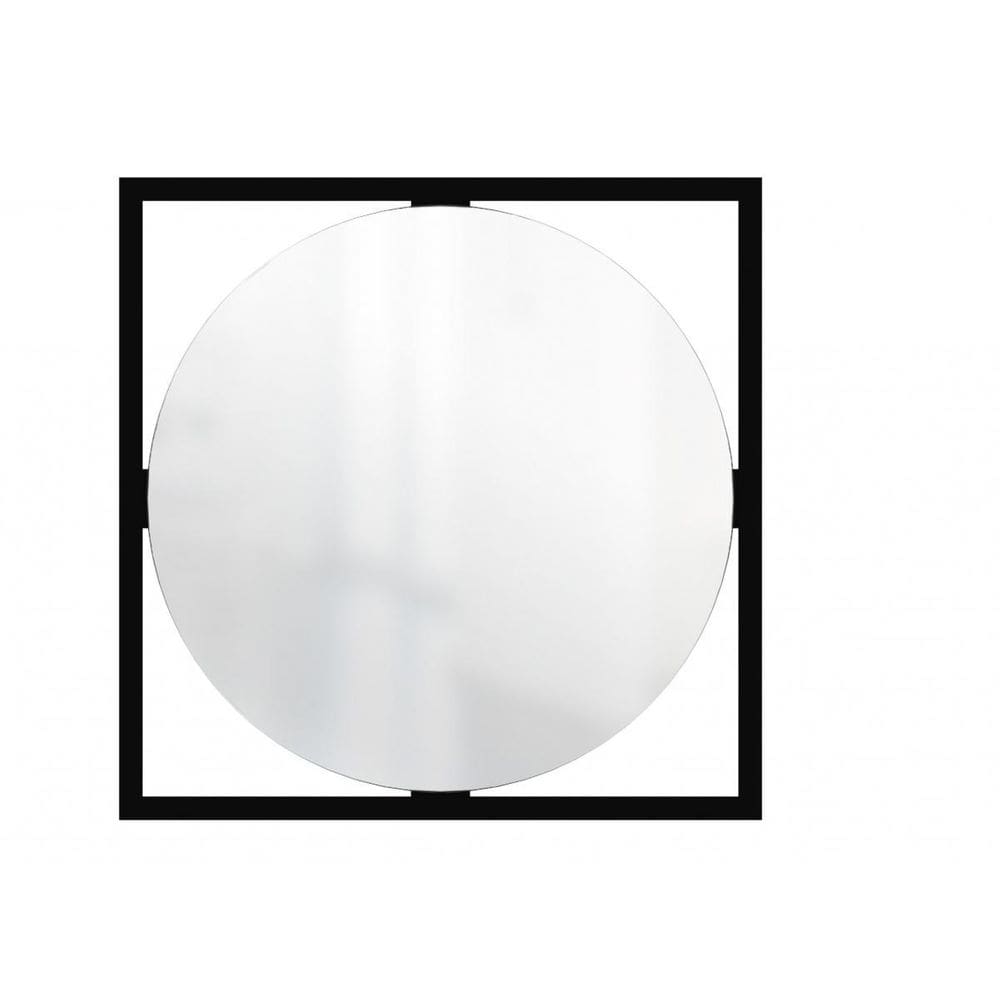 Espelho Decorativo Float Preto 53Cm Redondo