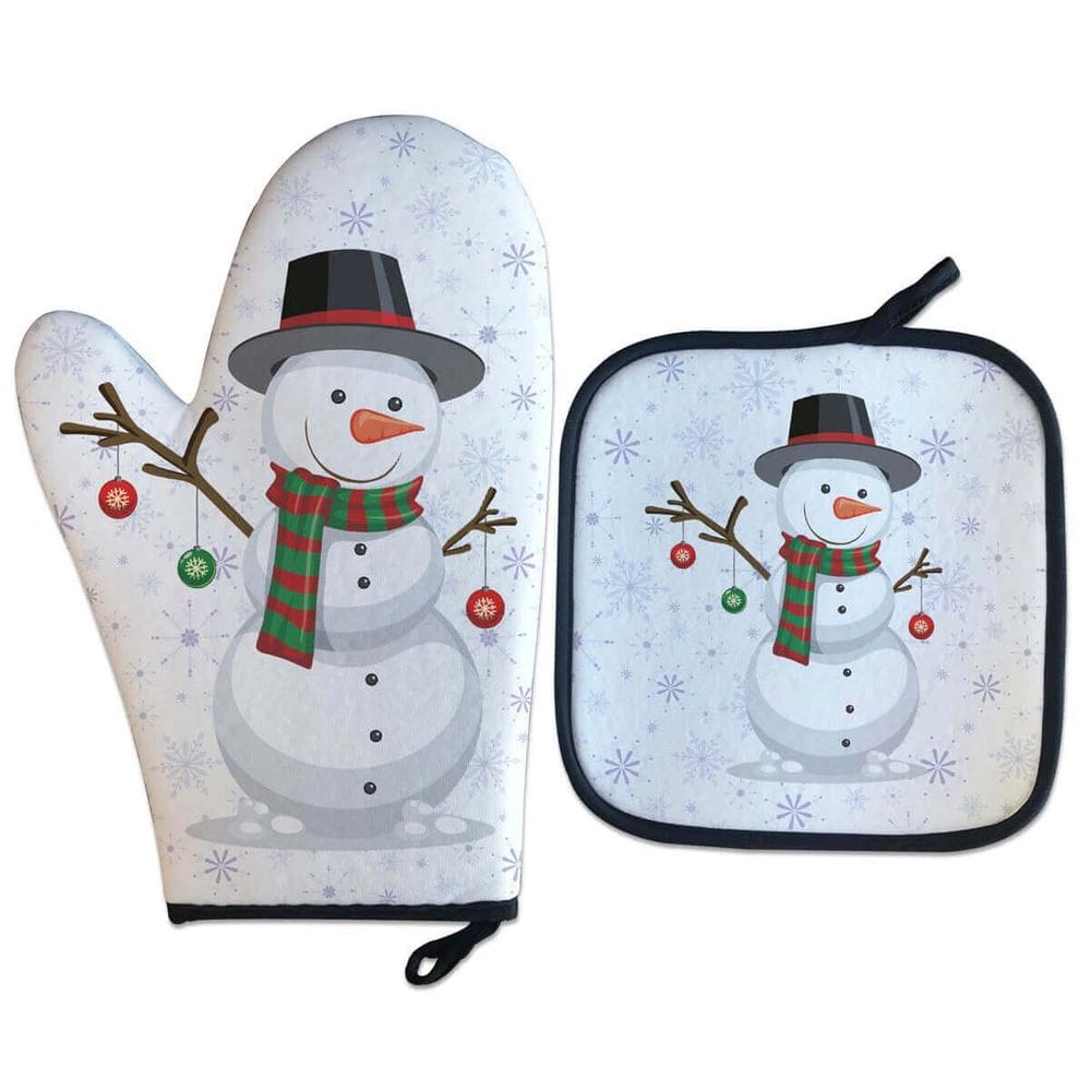 Kit Luva Térmica De Natal Boneco De Neve Decoração Natalina