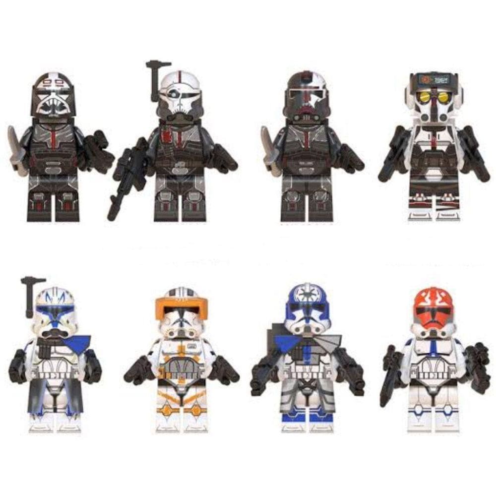 Kit Bonecos Blocos De Montar Clone Force Rex Jesse Star Wars