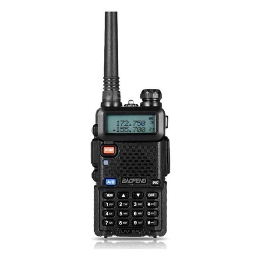 Radio Comunicador Baofeng UV-5R Dual Band - 128 Ch - Preto