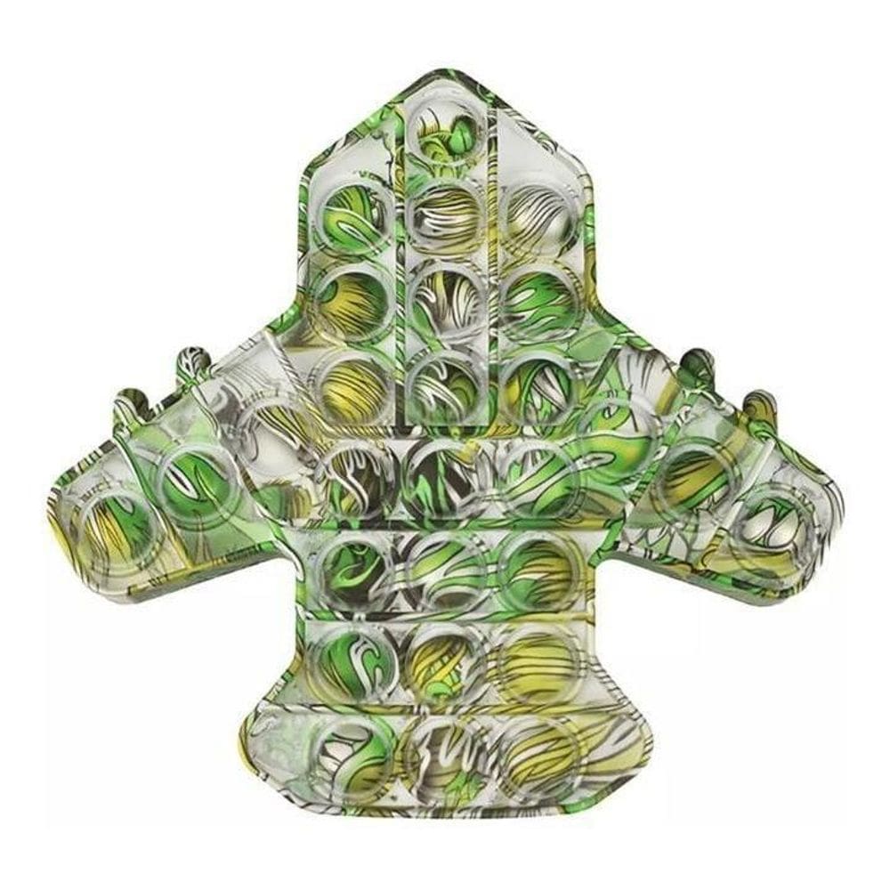 Pop It Fidget Toy Pop Bubble Avião Camuflada Brinquedo