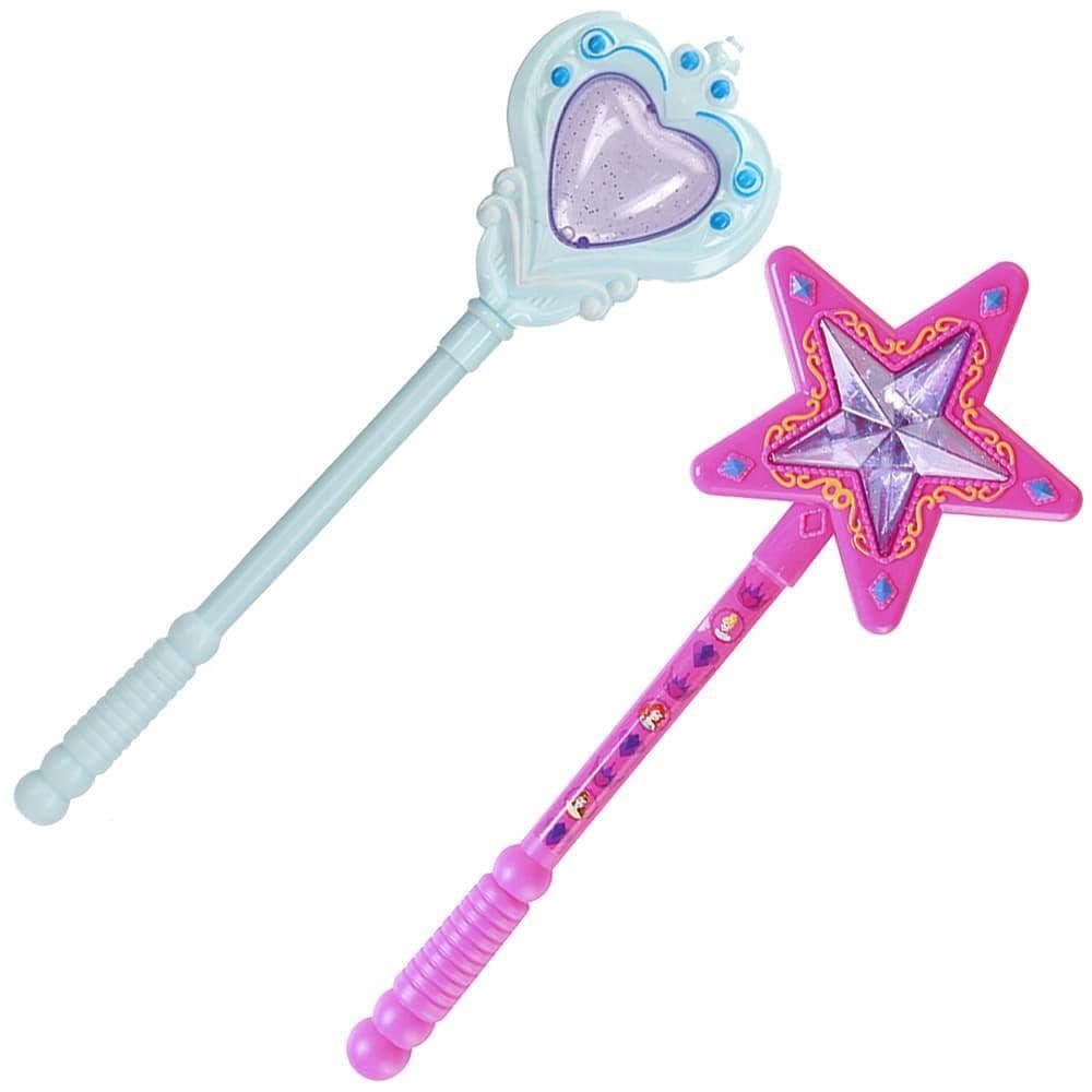 Kit Brinquedo Vara Varinha Mágica Frozen Princesa Luz Som