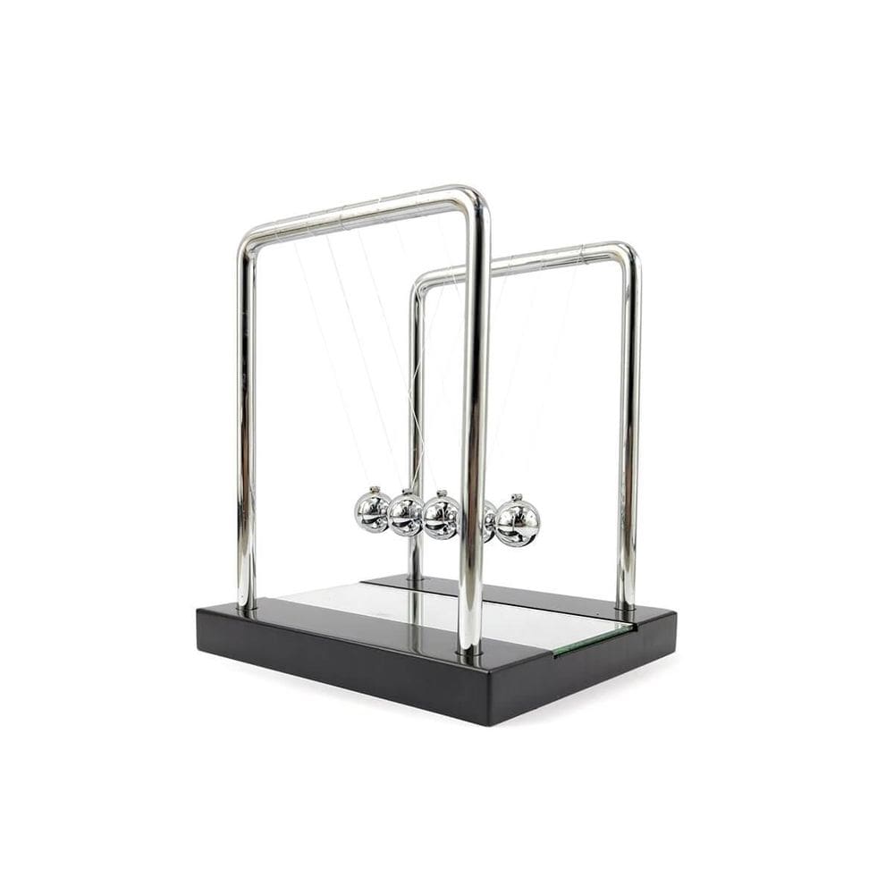 Pendulo De Newton Pequeno Com Base Espelhada Enfeite