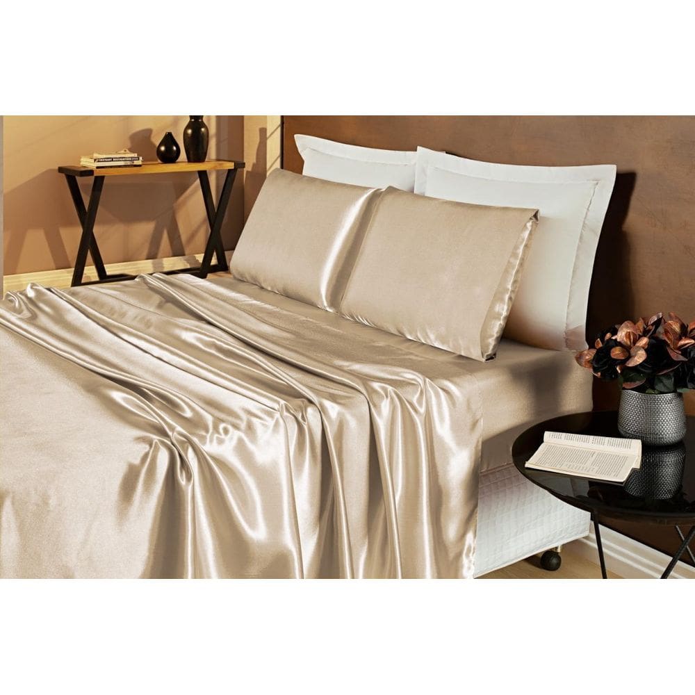 Roupa Cama Casal Super King Charmousse Seda Com Alto Brilho