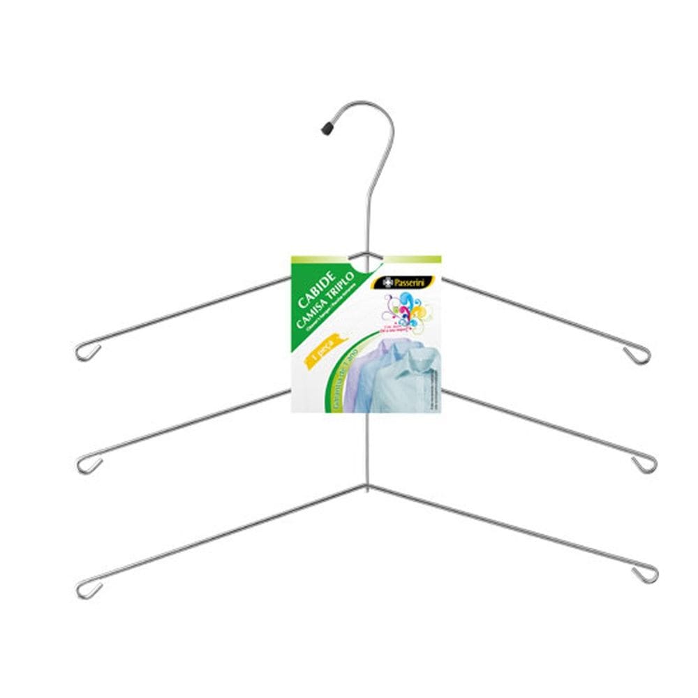 Cabide Camisa Triplo Aço Cromado 1283-8 Passerine