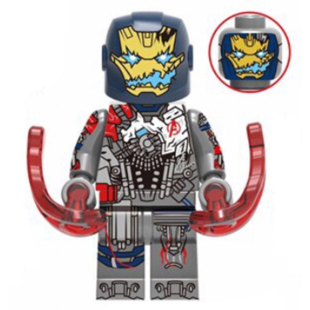 Boneco Blocos De Montar Homem De Ferro Damaged Ultron