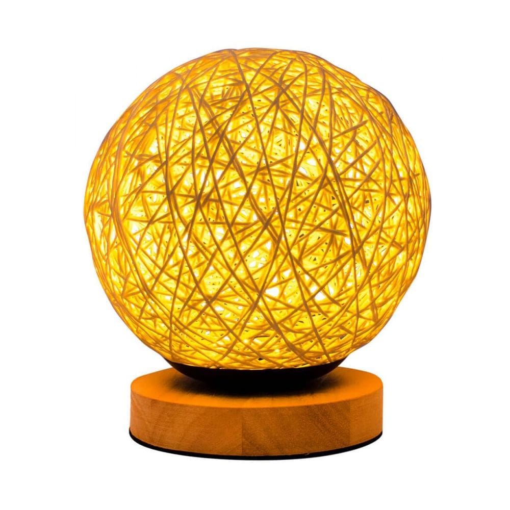 Luminária Bola Amarela 18X15X15Cm