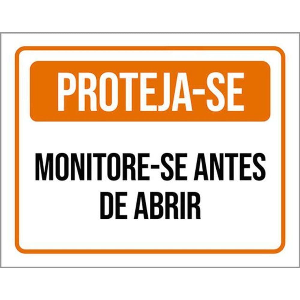 Kit 3 Placas Proteja-Se Monitore-Se Antes De Abrir