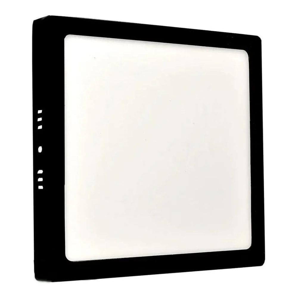 Painel De Sobrepor Quadrado 24W 3000K Bivolt Preto Opus