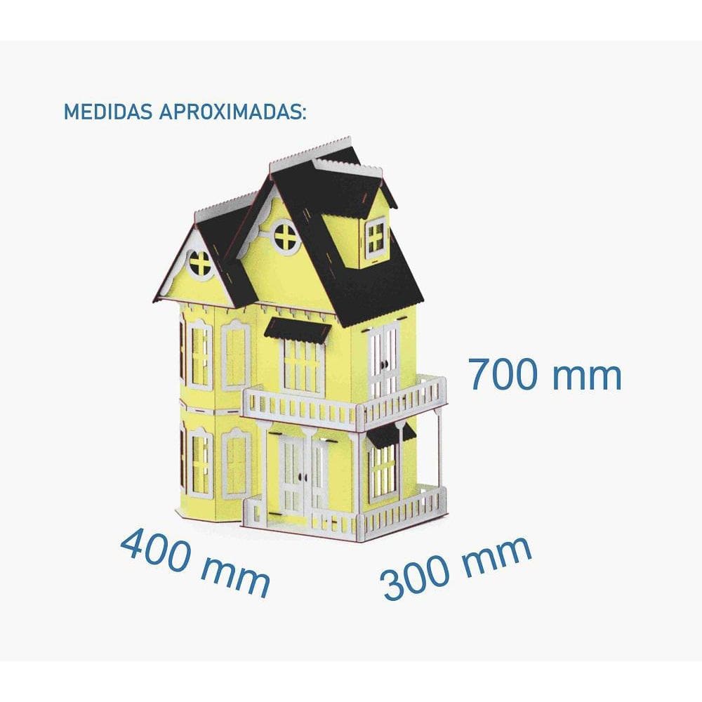 Kit Casinha Para Decoraçao Mirian Crem 29 Moveis A+B Darama