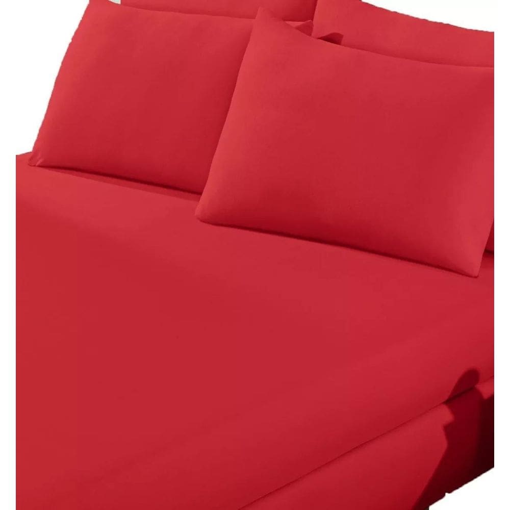 Lençol Elástico + Fronha 1,88m x 88m x 20cm - 100% Poliéster