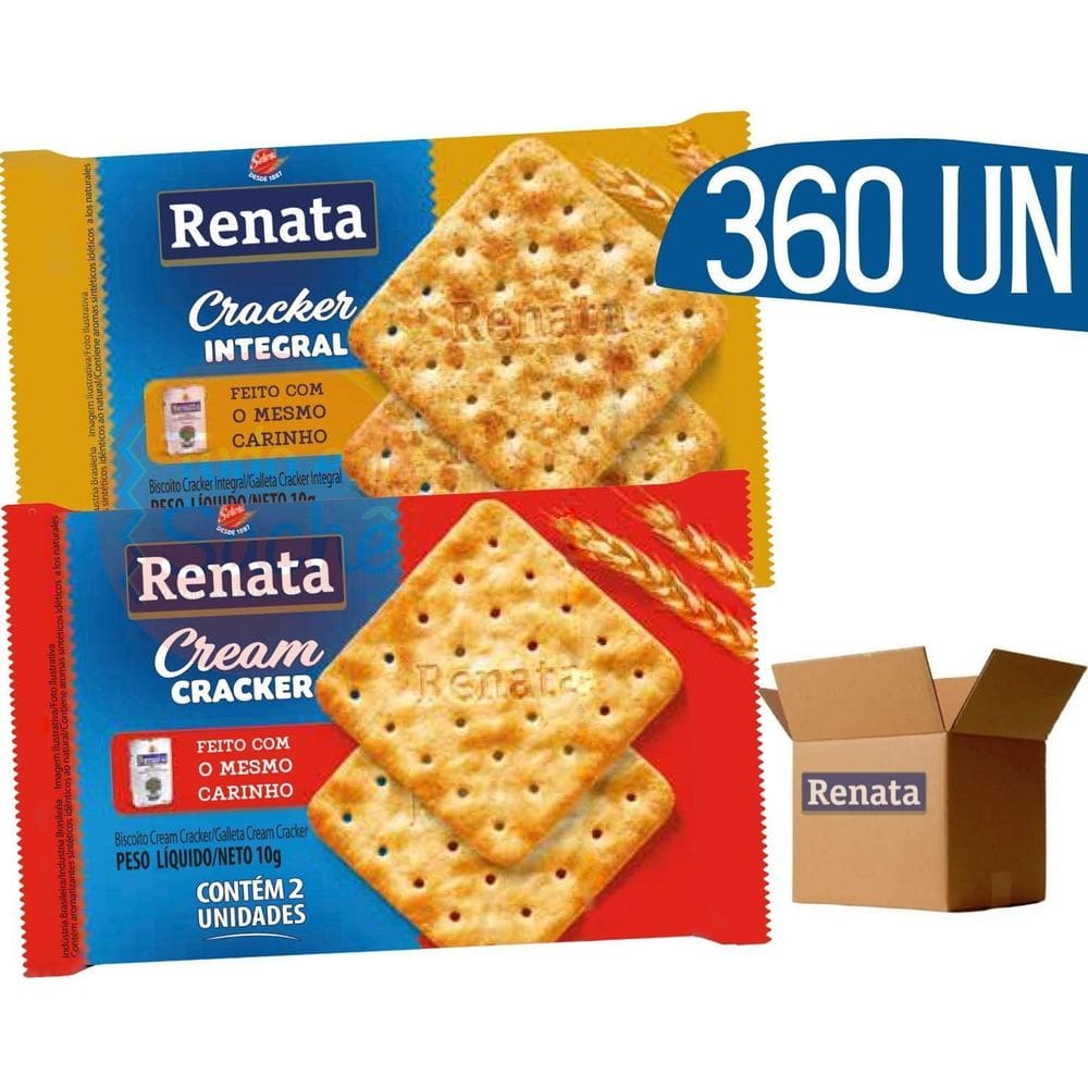 Biscoito Sache Renata Cream Cracker E Cracker Integral 360U