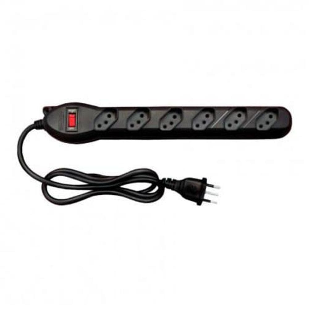 Filtro De Linha 6 Tomadas Qfl6 Preto Bivolt Qualtronix