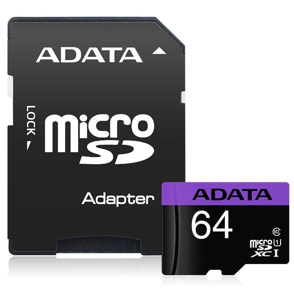 Cartão De Memória Adata Microsdxc 64 Gb Classe 10 Com