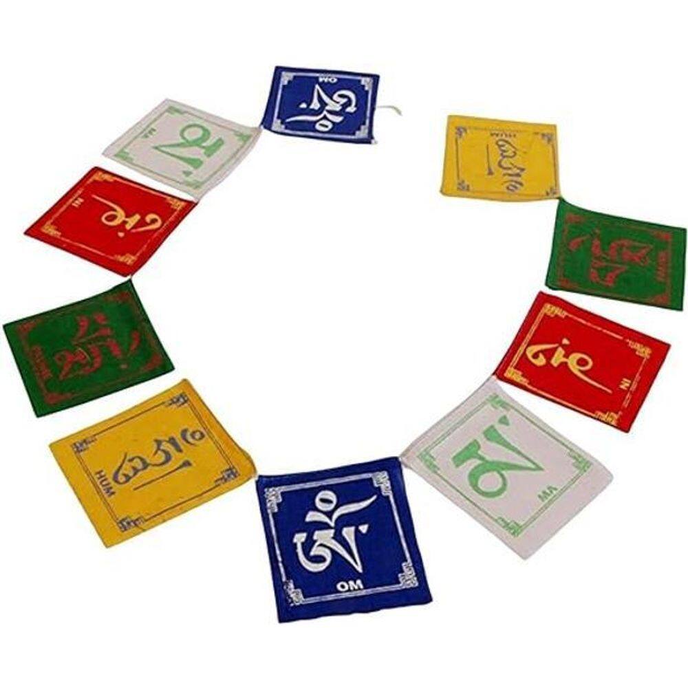 Bandeiras Oração Budista Tibetana Om Mani Padme Hum