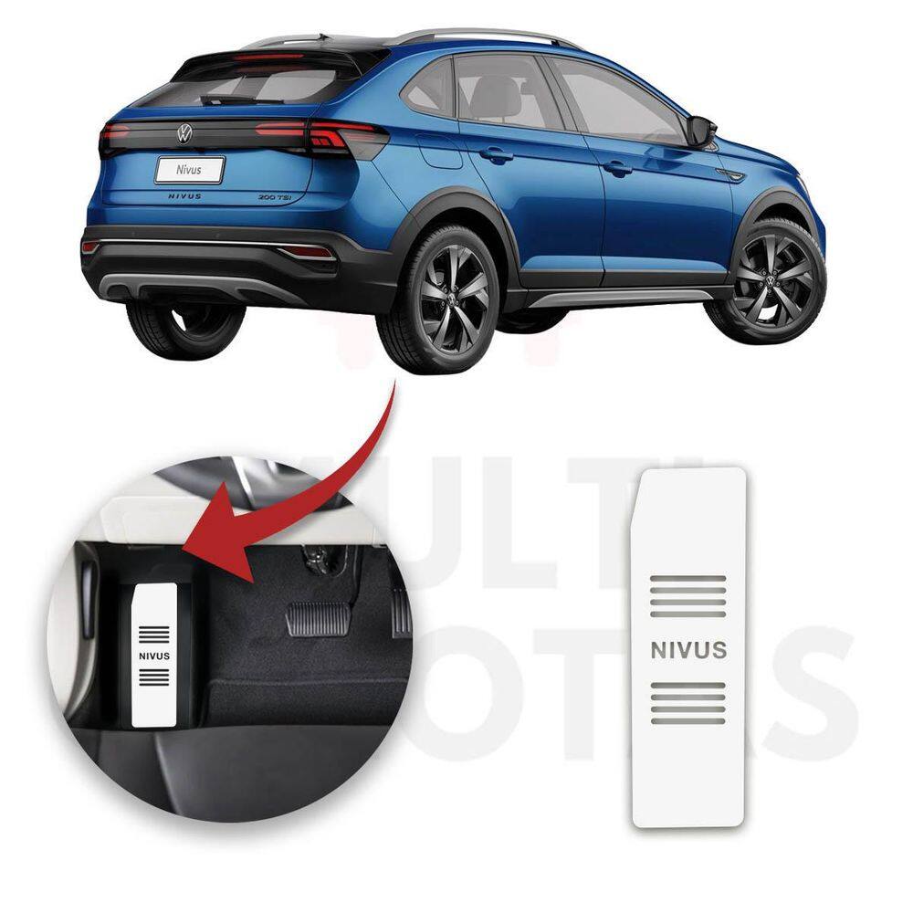Descanso De Pé Volkswagen Nivus Todos Aço Escovado Prata