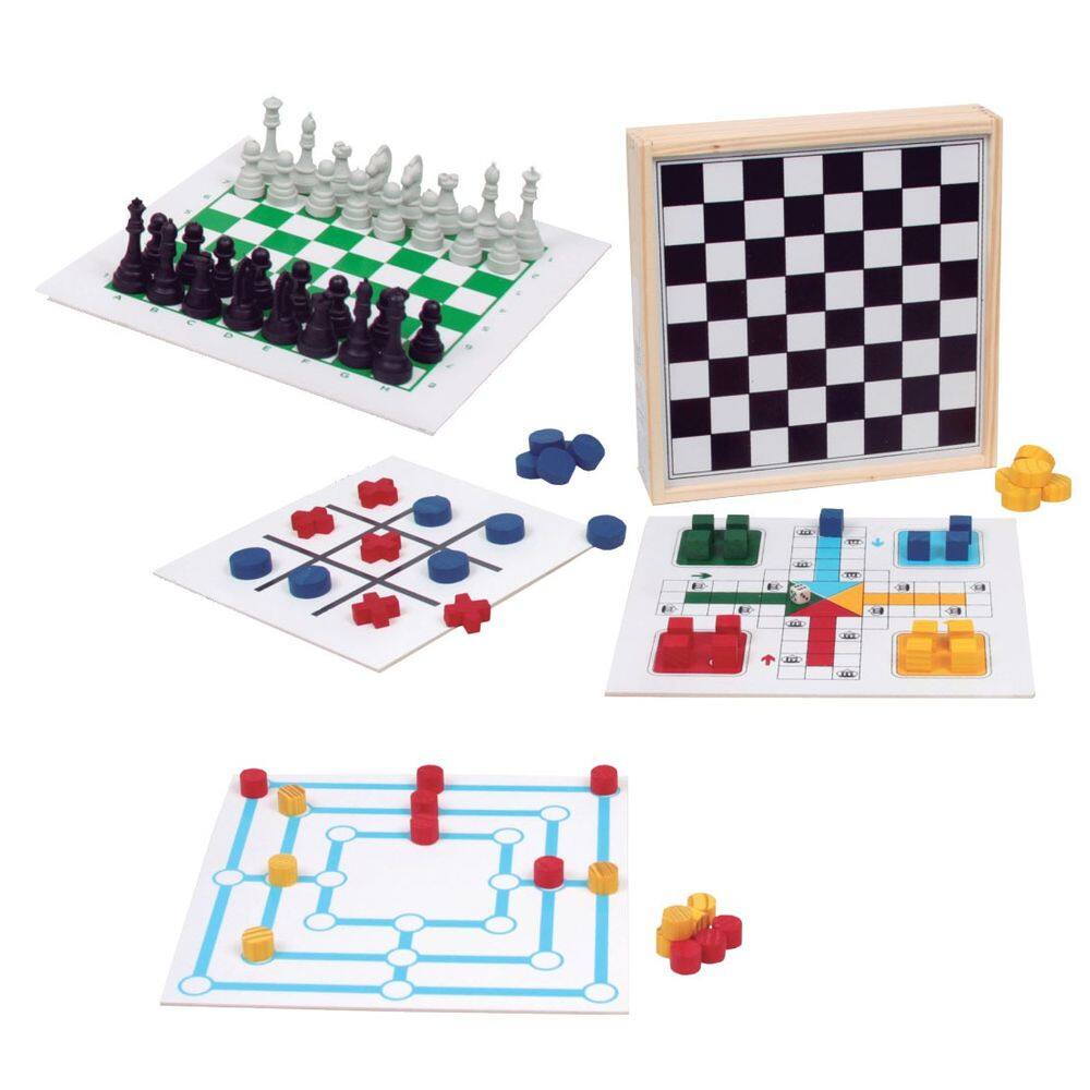 Conjunto Jogos Educativos 5x1 - MDF - Cores