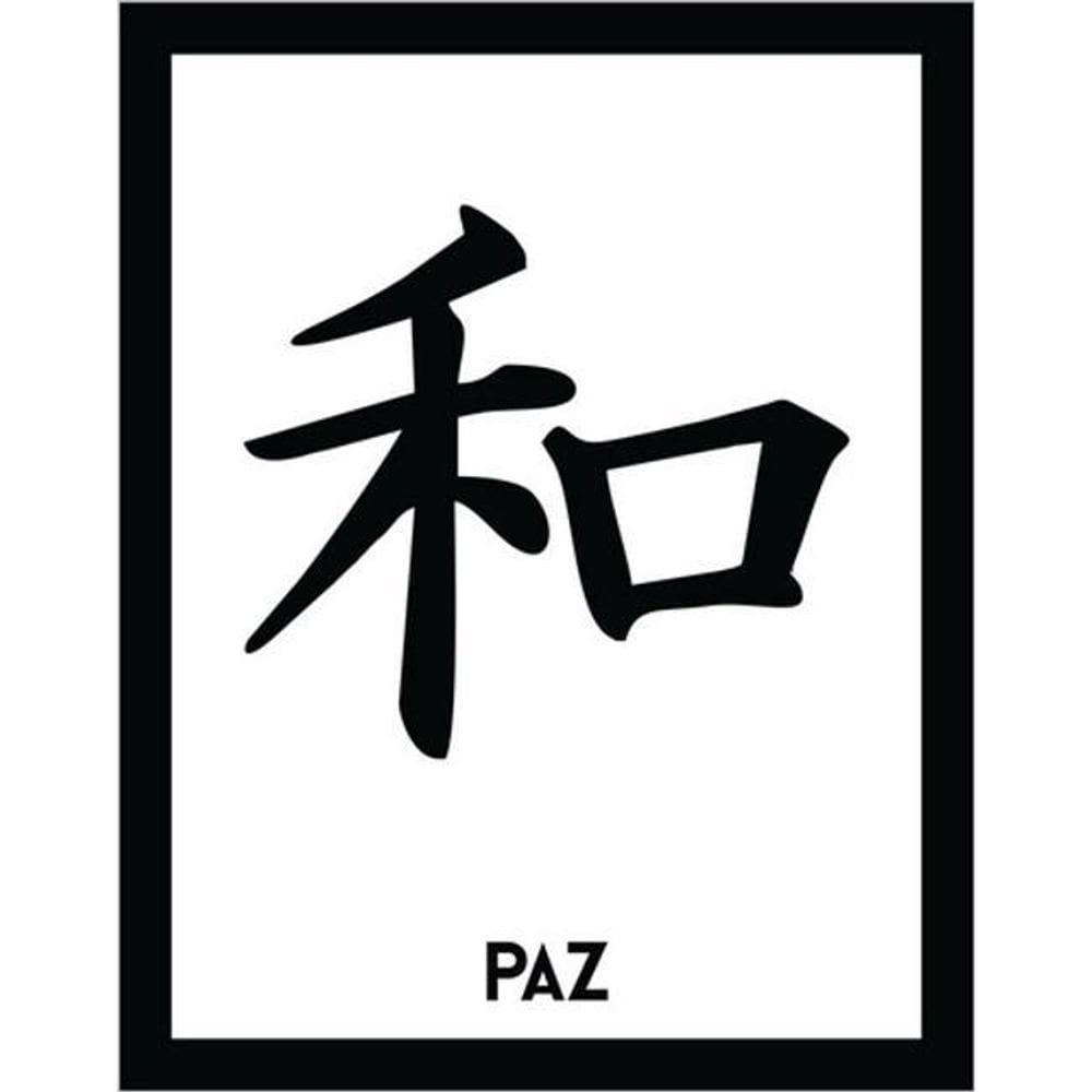 Kit 5 Placas Sinalização - Kanji Paz