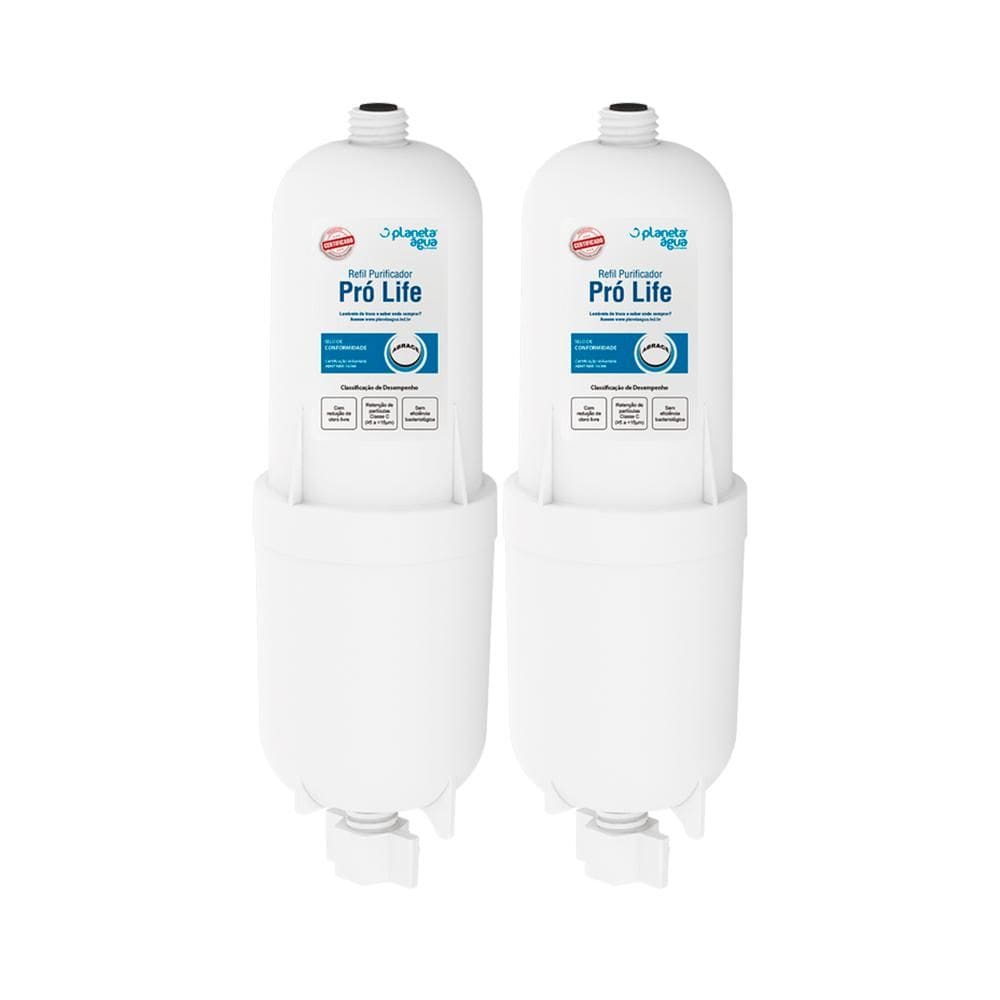 Kit com 2 Refis Filtro Purificador de Água Pró Life