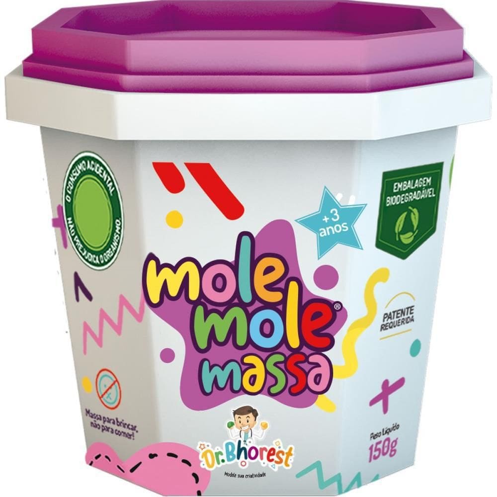 Massa Para Modelar Mole Mole Lilas 150G. Dr Bhorest