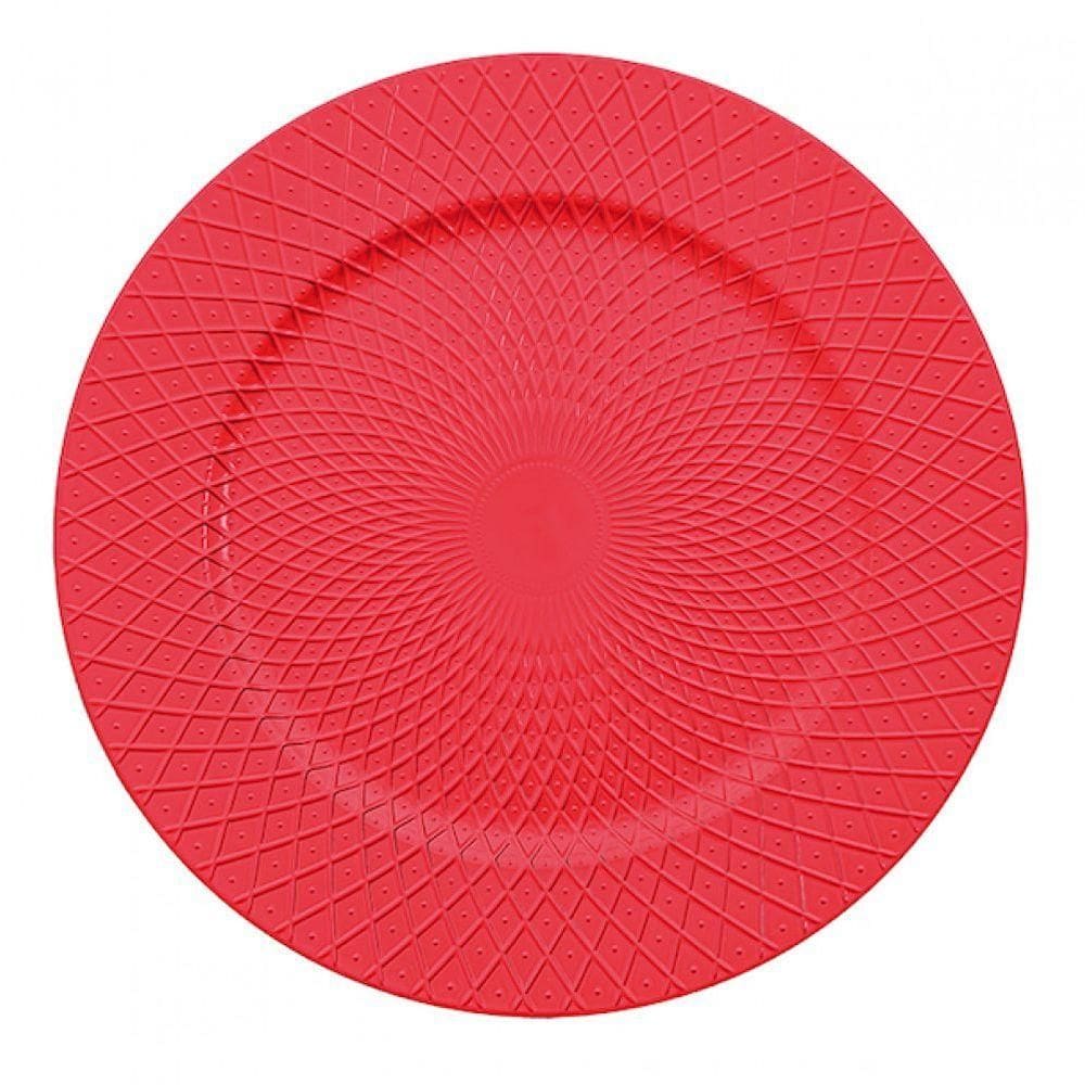 Sousplat Sea Vermelho 33 Cm - Mimo Style