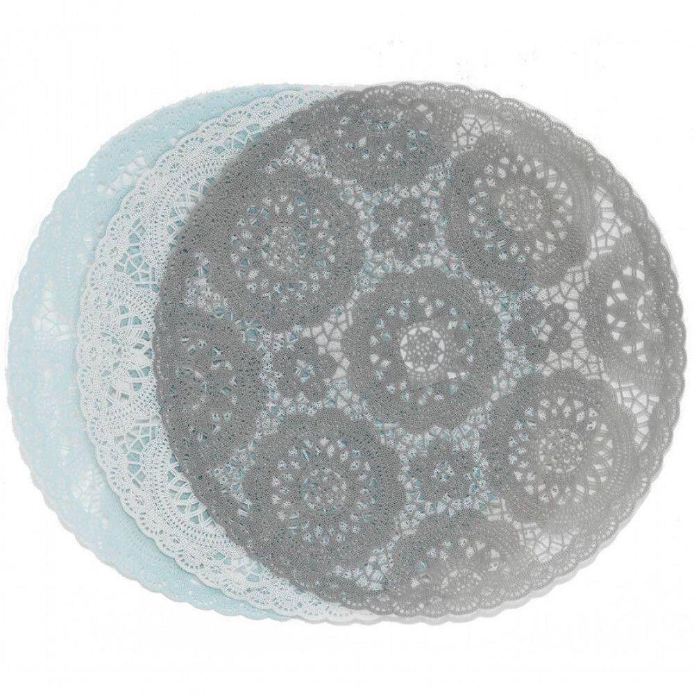 Jogo Americano Renda Redondo 38 Cm Em Pvc Transparente