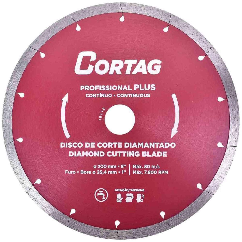 Disco Corte Diamantado Cortag 60570 200mm 7600RPM