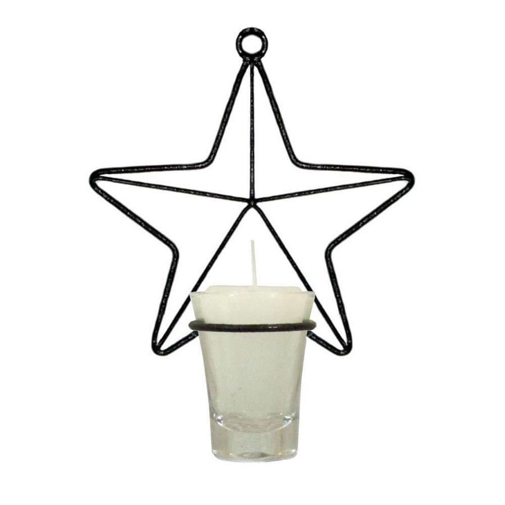 Estrela P Parede Vela Branca Arandela Decorativa Castiçal
