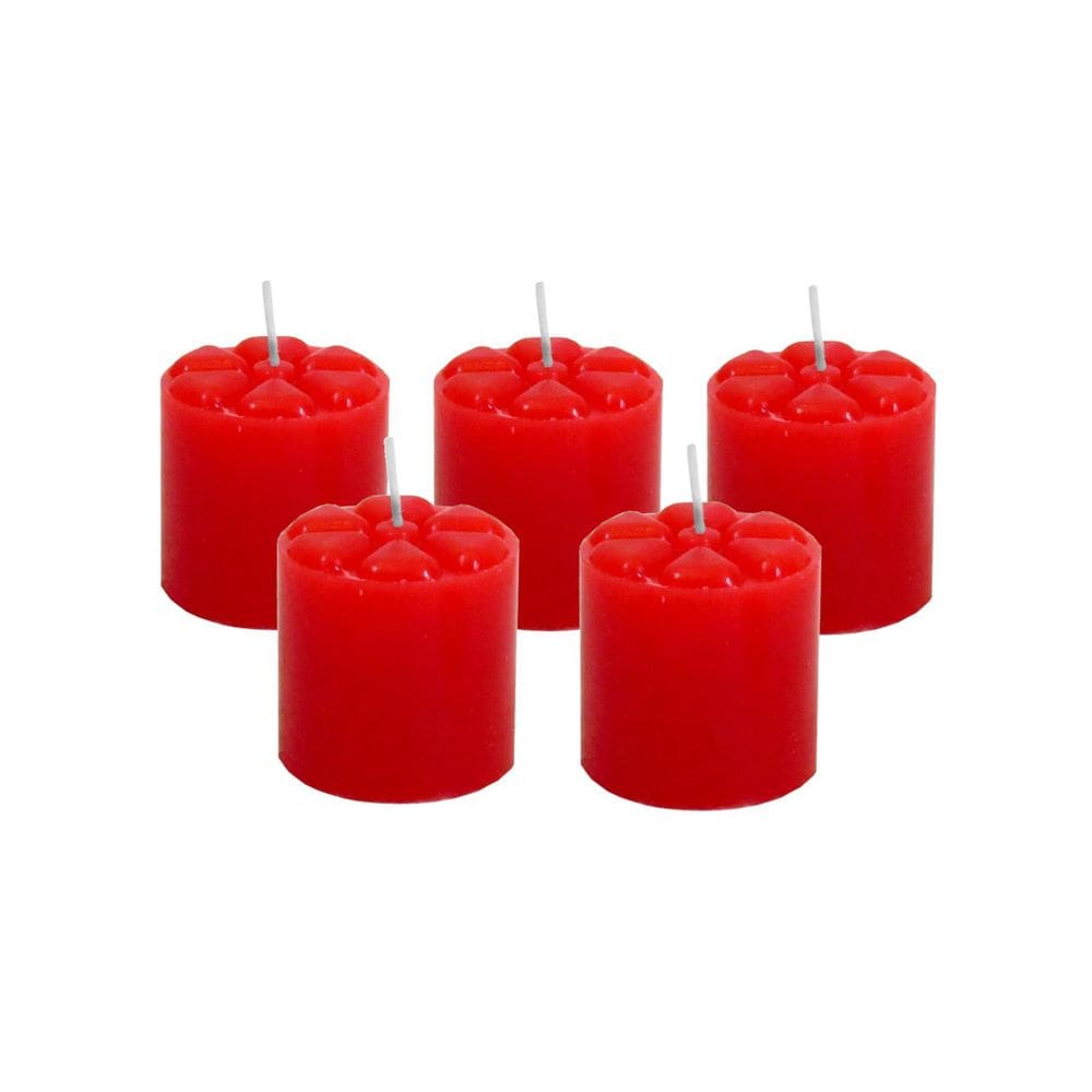 50 Vela Redonda 12 H Vermelha Decoração Namorados Romântica