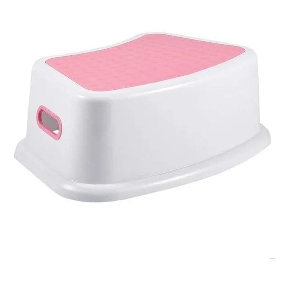 Banquinho 1 Degrau Step Infantil New Style Kababy Rosa