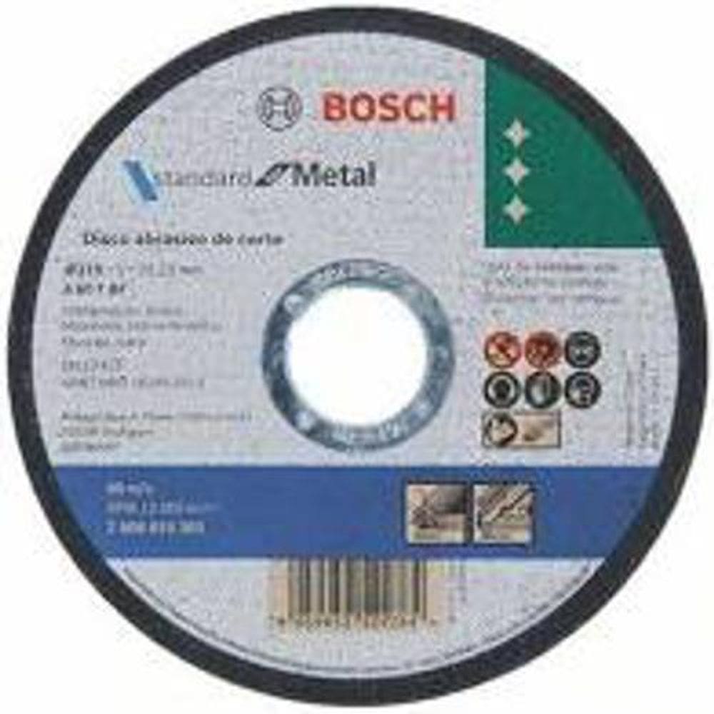 Disco De Corte Bosch 115X10Mm Std Metal Inox