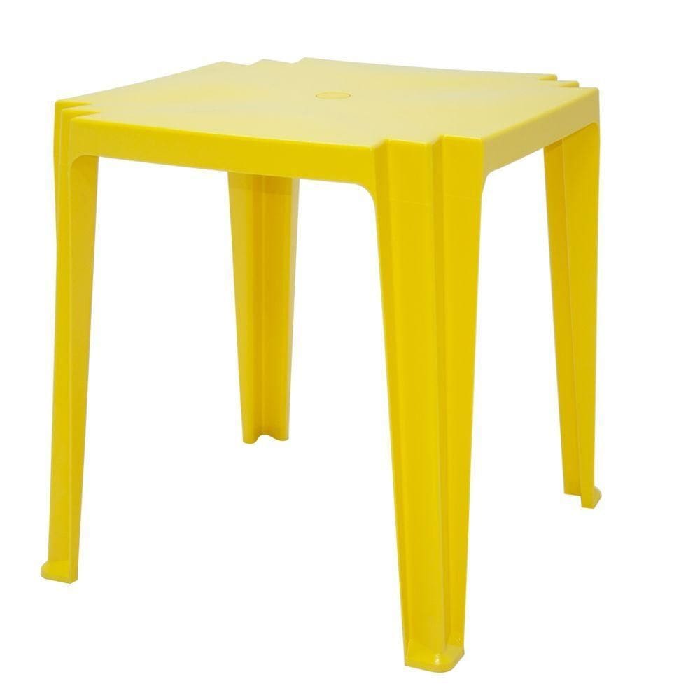Mesa Tramontina Tambau Em Polipropileno Amarelo