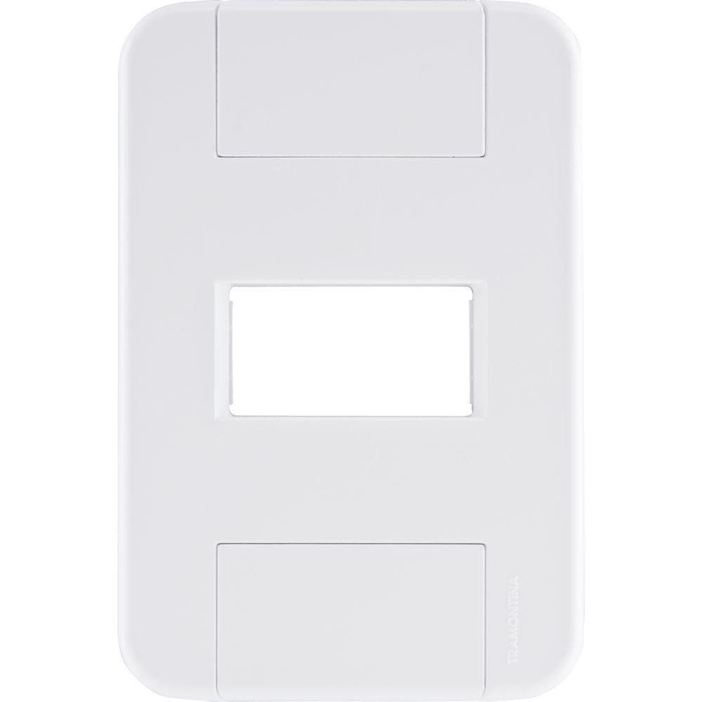 Placa 1 Posto Horizontal 4x2 Tramontina Tablet Branca