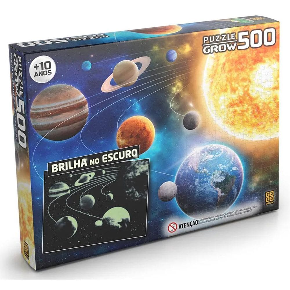 Puzzle Sistema Solar Bilha No Escuro 500 Peças Grow