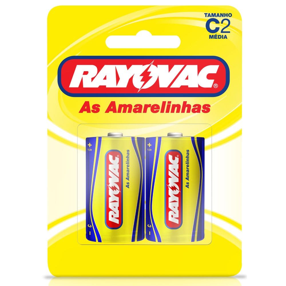 Pilha Rayovac Amarelinha Média com 2