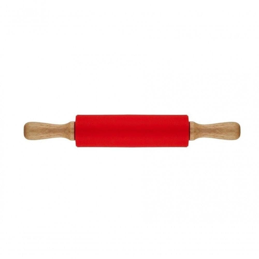 Rolo Para Massa 20cm Carol Fiorentino Vermelho - Yazi