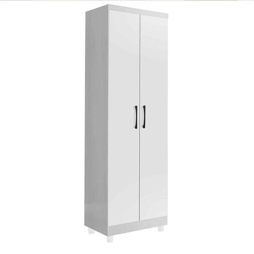 Armário Multiuso Branco Anna 2 Portas 4 Prateleiras Rud Rack