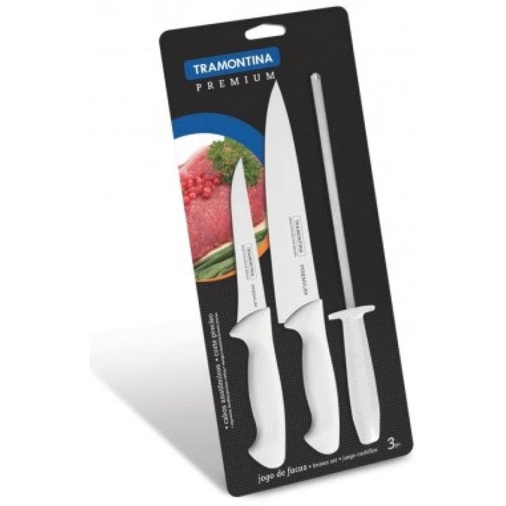 Conjunto Facas Inox 3 Peças Premium - Tramontina