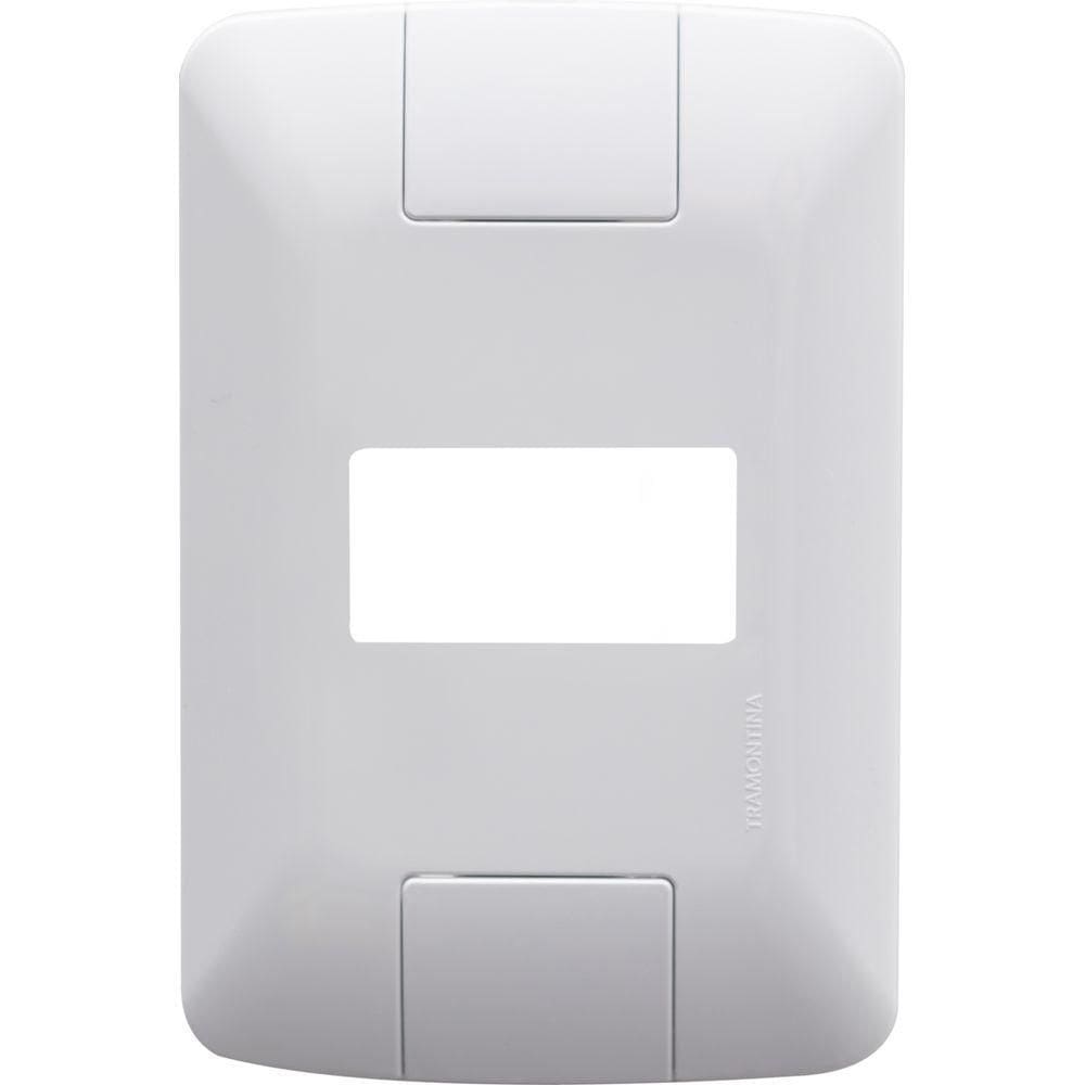 Kit 12 Placa 1 Posto Horizontal 4x2 Tramontina Aria Branca