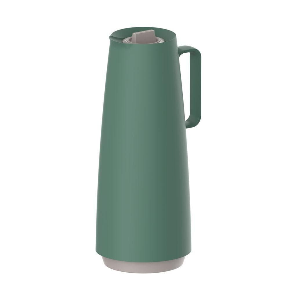 Bule Térmico Tramontina Exata Em Polipropileno Verde Com Ampola De Vidro 1 L