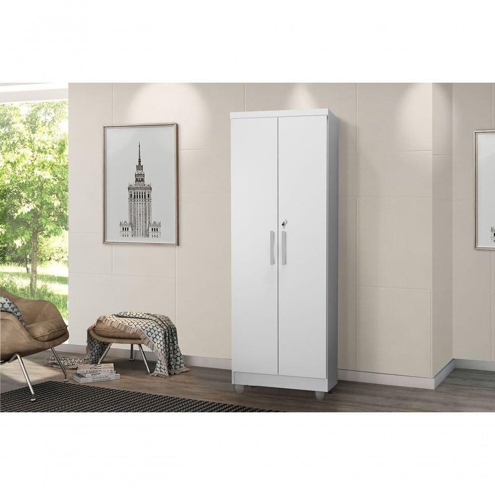 Armário Multiuso Com Chave 2 Portas Isabela Branco Rud Rack