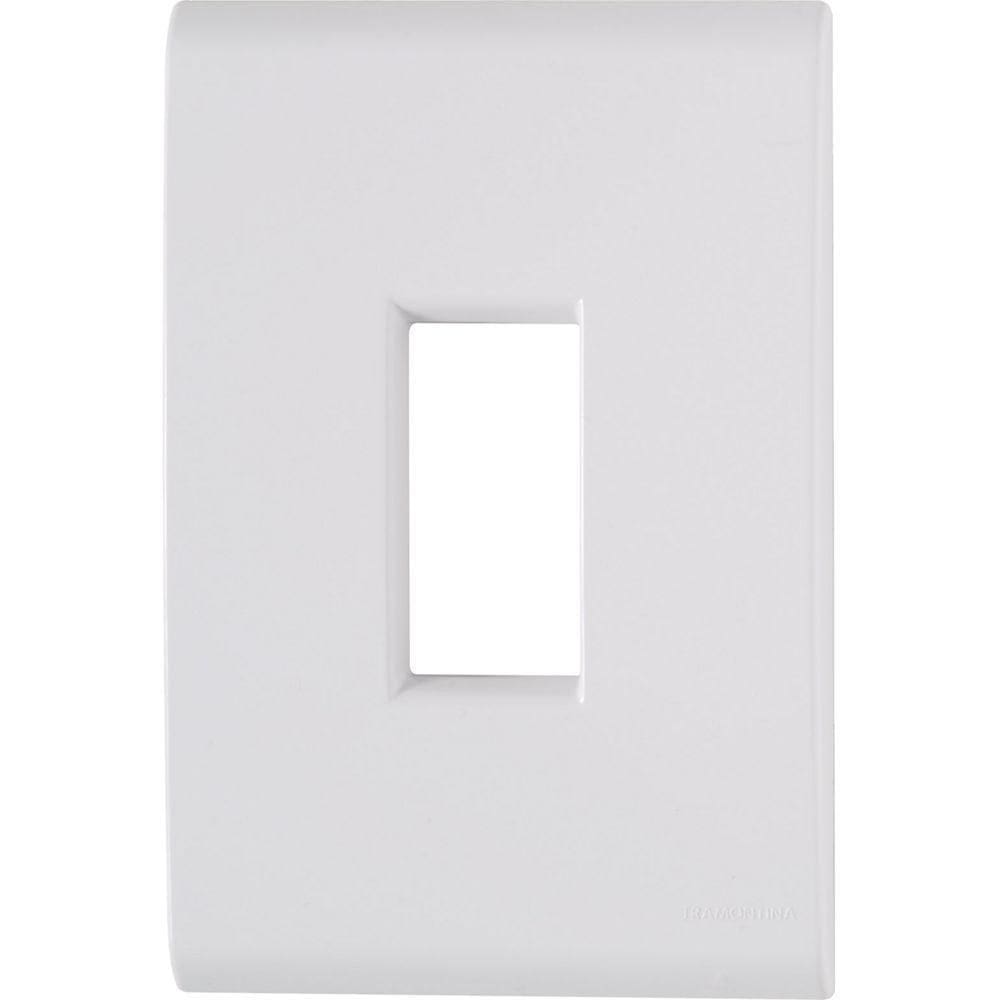 Placa 1 Posto Vertical 4x2 Tramontina Liz Branca 120 Unidades