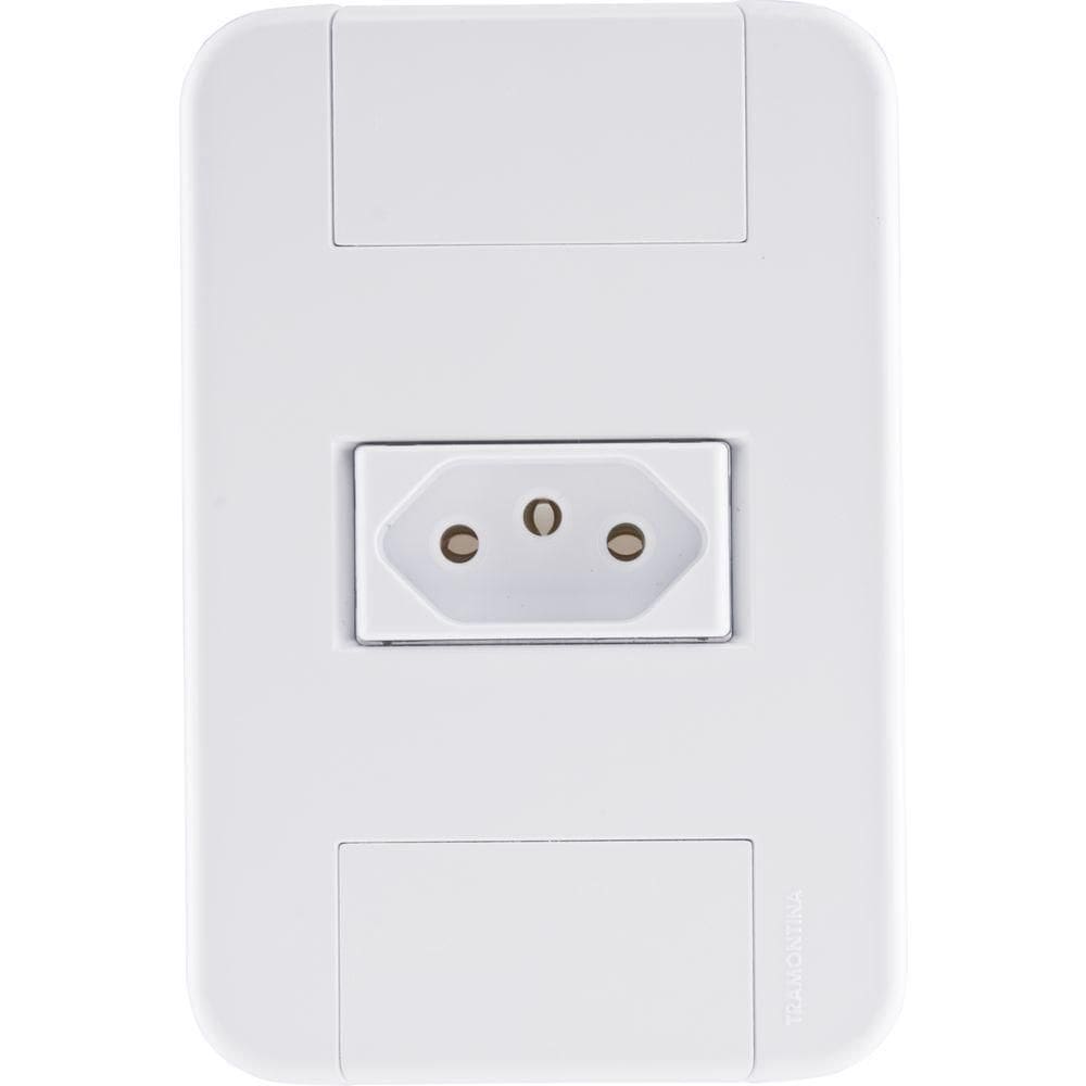 Conjunto 4x2 Com 1 Tomada 2p+t 10 A 250 V Tramontina Tablet Branco