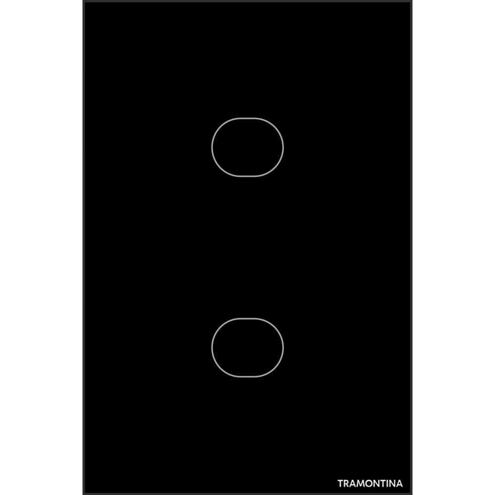 Interruptor Touch Smart Tramontina Preto Com 2 Canais