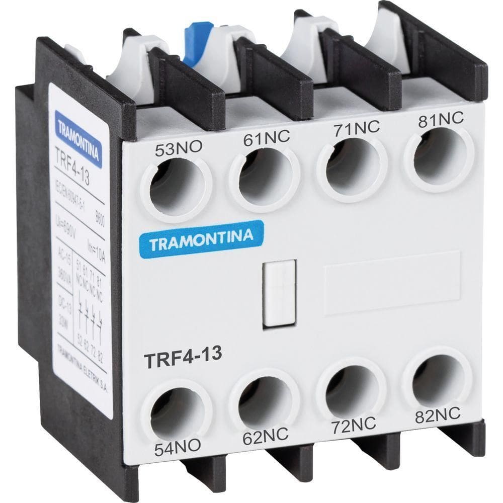 Contato Auxiliar Frontal Para Contator Tramontina Trf4-13 1na+3nf