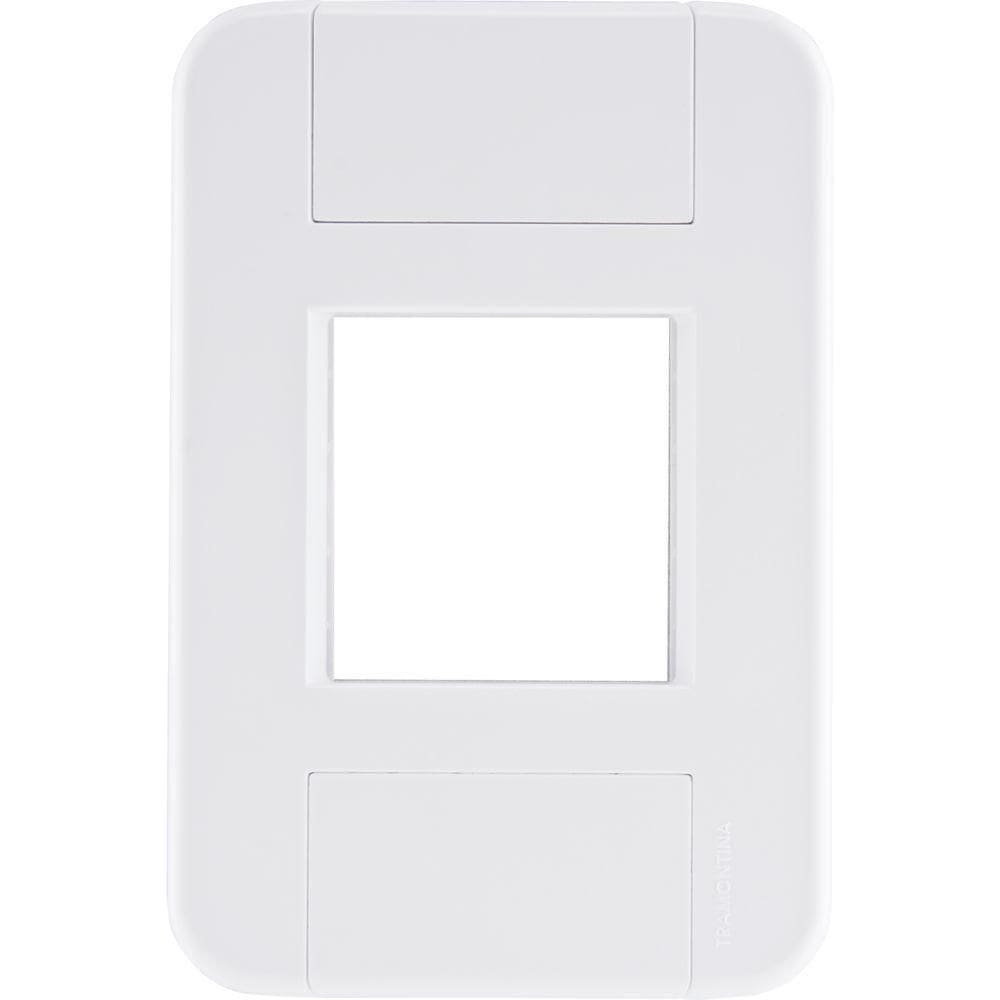 Placa 2 Postos Juntos 4x2 Tramontina Tablet Branca