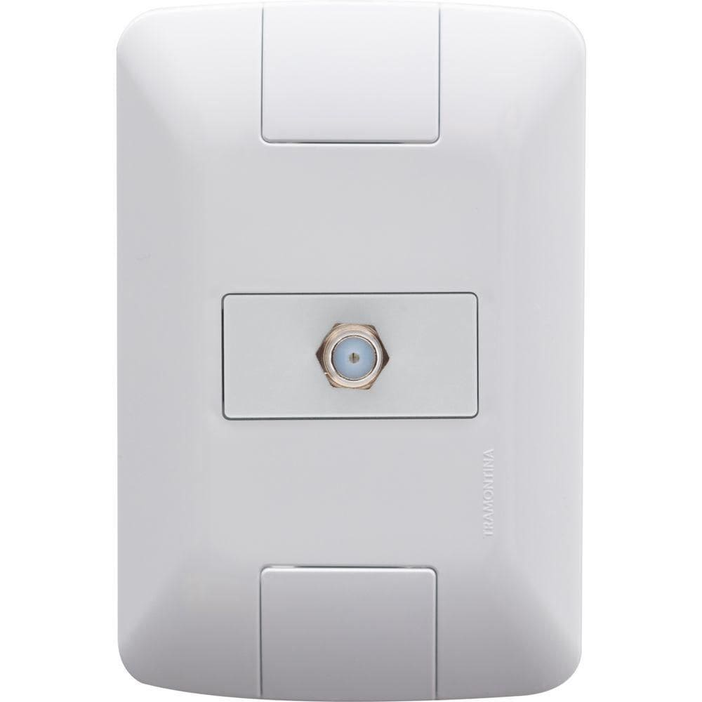 Conjunto 4x2 Com 1 Tomada Tv-sat Coaxial Tramontina Aria Branco