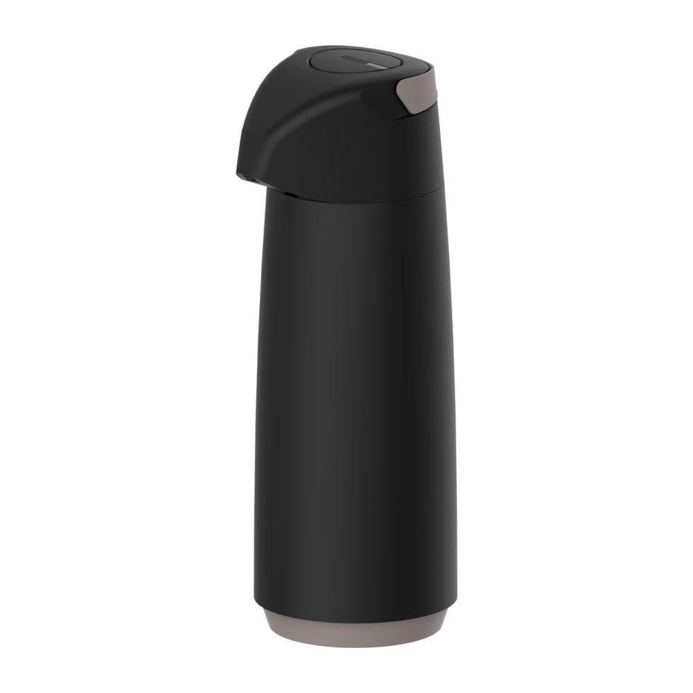 Garrafa Térmica Tramontina Exata Em Plástico Preto Com Ampola De Vidro 1,8 L